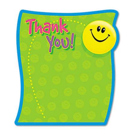 TREND Thank You Design Note Pads, Unruled, 50 Multicolor 5 x 5 Sheets (T72030)