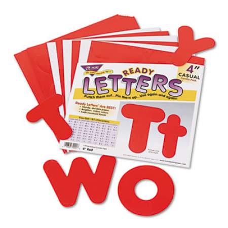 TREND Ready Letters Casual Combo Set, Red, 4"h, 182/Set (T79902)
