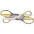 Westcott Titanium Bonded Scissors, 8" Long, 3.5" Cut Length, Gray/Yellow Straight Handles, 2/Pack (13901)
