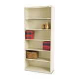 Tennsco Metal Bookcase, Six-Shelf, 34-1/2w x 13-1/2h x 78h, Putty (B78PY)