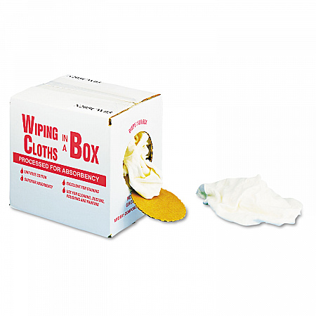 Multipurpose Reusable Wiping Cloths, Cotton, 5 lb Box, Assorted Sizes and Colors (N205CW05)