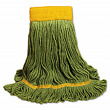 EcoMop Looped-End Mop Head, Recycled Fibers, Large Size, Green (1200LEA)
