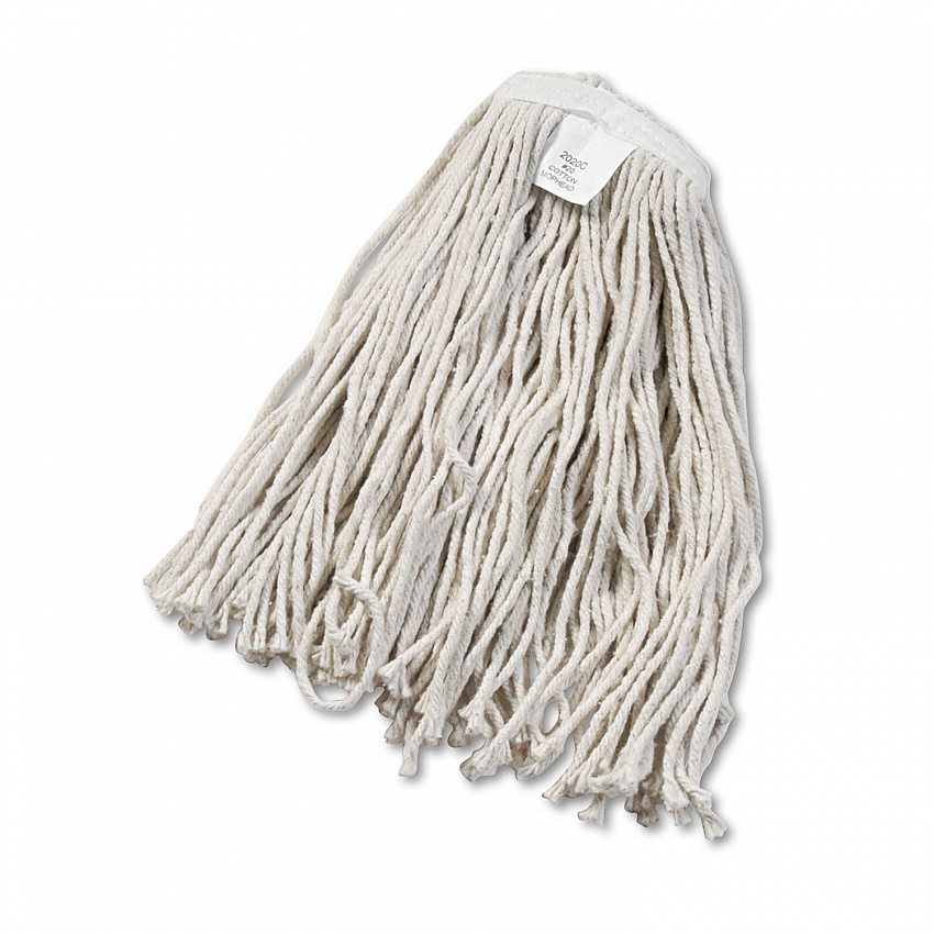 Cut-End Wet Mop Head, Cotton, #20, White (2020CEA)