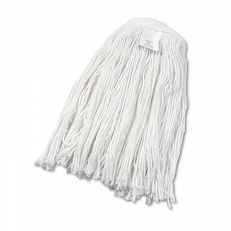 Cut-End Wet Mop Head, Rayon, #24, White, 12/Carton (2024RCT)