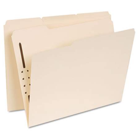 Universal Reinforced Top Tab Folders with One Fastener, 1/3-Cut Tabs, Letter Size, Manila, 50/Box (13410)