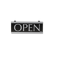 Century Series Reversible Open/Closed Sign, w/Suction Mount, 13 x 5, Black (4246)