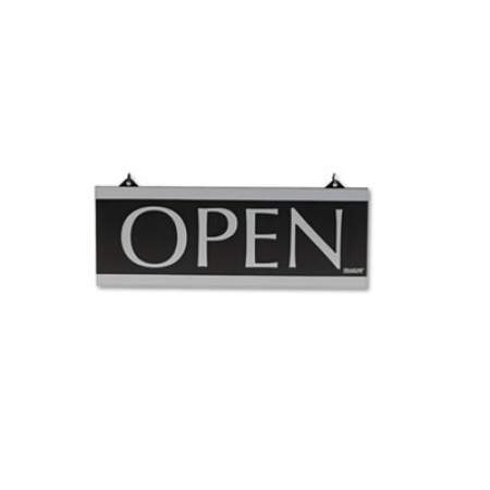 Headline Sign Century Series Reversible Open/Closed Sign, w/Suction Mount, 13 x 5, Black (4246)