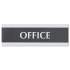 Headline Sign Century Series Office Sign, OFFICE, 9 x 3, Black/Silver (4762)