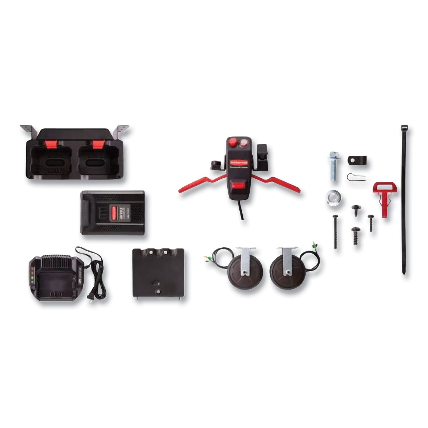 Motorized Kit for Housekeeping Cart, 60 V Battery, Black | Rubbermaid ...